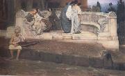Alma-Tadema, Sir Lawrence An Exedra (mk23) oil on canvas